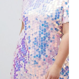 Plus Exclusive Sequin T-shirt Dress